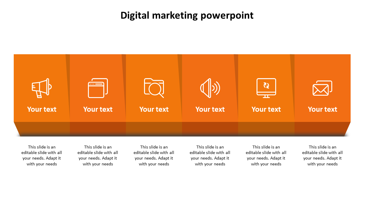 Free - Digital Marketing PowerPoint Presentation Slides-6 Node